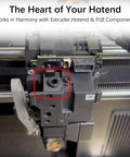 P2S Extruder Filament Sensor With Hall Switch Technology For Accurate Filament Runout Detection And Cutter Position Monitoring To Prevent Print Failures And Keep Prints Consistent On P2S Systems, black sensor mounted on extruder