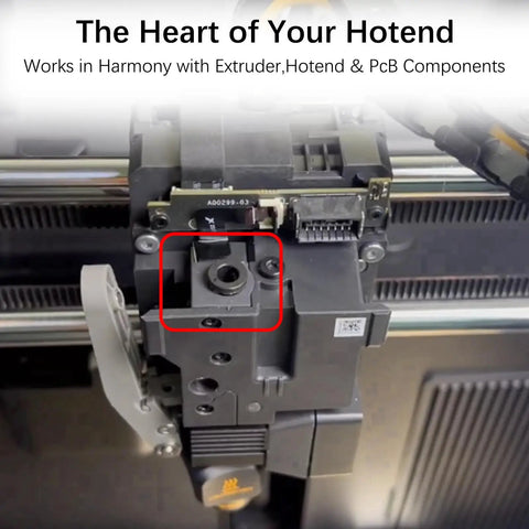 P2S Extruder Filament Sensor With Hall Switch Technology For Accurate Filament Runout Detection And Cutter Position Monitoring To Prevent Print Failures And Keep Prints Consistent On P2S Systems, black sensor mounted on extruder