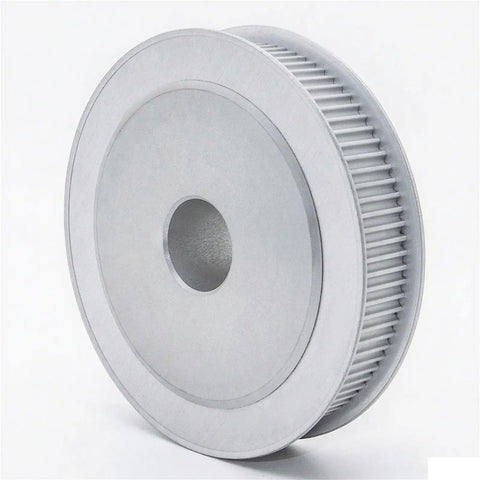Knockout Durable Aluminum Timing Belt Pulley Featuring 150 Teeth For Slick 3M Pitch Synchronous Wheel Operation, 25mm bore, side view.