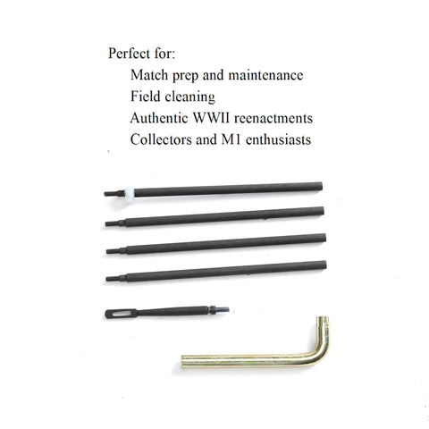 Top Shelf M1 Garand Care Kit Featuring Bronze Wrench And Gas Cylinder Screw With Multi Tool Oiler And Brass Chamber Brushes, cleaning rods and brush included.