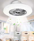 Remote LED Ceiling Fan With Light Kit 40W Dimmable, Modern Convenience, 7 Invisible Blades, remote and light color options