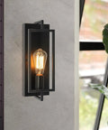 Black Wall Sconce Lighting Single Light Bathroom Vanity Fixture In Modern Farmhouse Style Slick Matte Black Metal Wall Light With E26 Base 110 To 240V Durable Indoor Bathroom Hallway Accent on wall