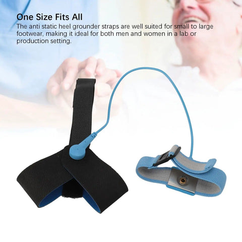 ESD Heel Grounder Straps Set One Size Fits All Adjustable Shoes Straps With Buckle For Grounding Electronics Anti Static Foot Straps