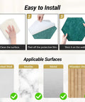 Step-by-step installation guide for 12 Pack Turquoise Hexagon Acoustic Panels High Density Foam Wall Tiles.