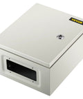 Heavy Duty 12 X 10 X 6 Inch Steel Electrical Enclosure Nema 4x Ip66 with secure locking mechanism for wall mounting.
