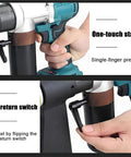 Cordless Hydraulic Hole Puncher With Dual Batteries Heavy Duty Metal Punch Tool 150mm Throat Depth One Button Start
