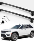 Heavy Duty Aluminum Roof Rack Cross Bars For Jeep Grand Cherokee 2011 To 2021 With Grooved Side Rails 165 Lb Load Capacity