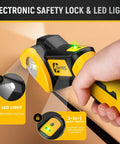Cordless Electric Scissors Plug In Ready For DeWalt 20v Max Battery With 440rpm Motor And Low Voltage Auto Shutoff, featuring electronic safety lock and LED light.