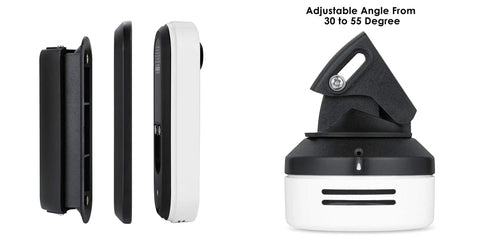 Horizontal Wedge Wall Mount For Arlo Essential Wired Video Doorbell With 30 To 55 Degree Adjustable Tilt For Precise Frontal View And Flexible Mounting Options Black For Indoor Or Outdoor Use