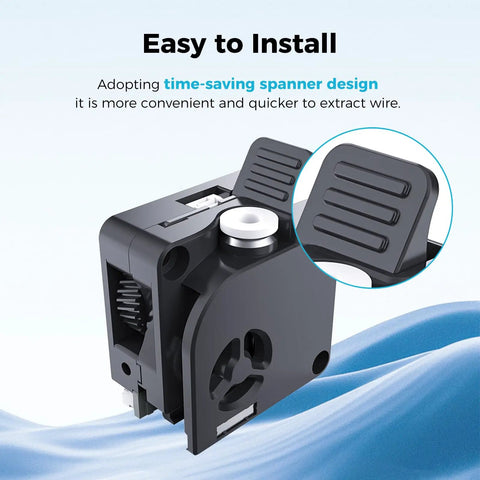 K2 Plus Extruder Kit Upgrade With Dual Gear Feed And Filament Break Sensor, 6.25 To 1 Ratio, 80N Push Force, 1.75mm Filament, Drop In For K2 And K2 Pro Combo, Smooth Reliable Filament Feed Upgrade. Easy-to-install dual-gear extruder with spanner design