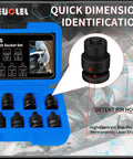 11 Piece Three Eighths Inch Drive Impact Socket Set With SAE Pipe Plug Sockets in blue case with size markings shown