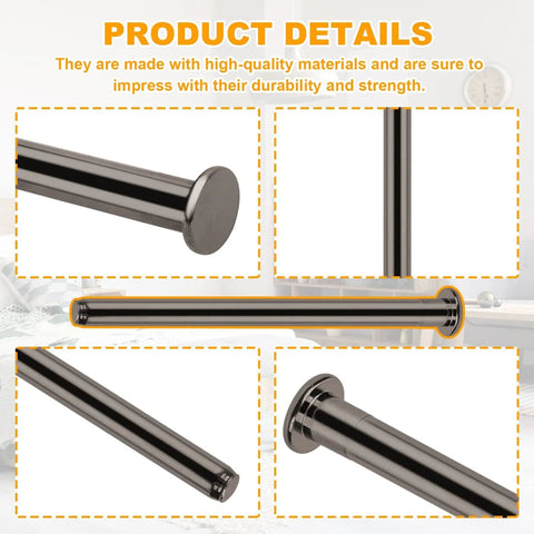 Six 3.5 Inch Indoor Door Hinge Pins Replacement Set For Interior Doors Heavy Duty Steel Black Finish Compatible With Oil Rubbed Bronze Hinges Great For Quick Repairs In Homes And Offices Works Like A Champ Easy To Install Long Lasting