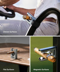Magnetic Cigar Holder For Golfers Pocket Size One Hand Access Adjustable Clip Fits 30 To 60 Ring Gauge Aluminum Alloy on cart railing