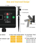 Solar Outdoor String Lights 60Ft 180 LED IP67 Waterproof Dope 8 Modes With Timer Memory Function Anti Interference control panel