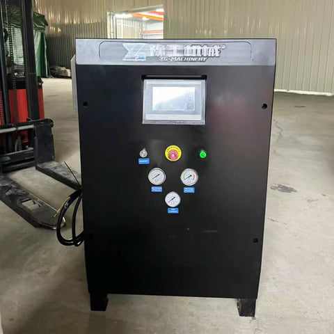 Heavy Duty Commercial Dry Ice Pellet Machine Automatic CO2 Granulator For Pro Workshop Blasting And Mold Repair control panel with digital gauges