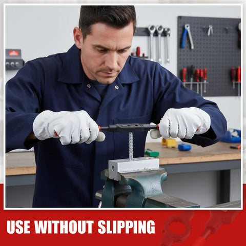 Built Tough Pair Of Adjustable Tap Wrenches With Smooth As Butter Ratcheting Handles Plus Preoiled Protection for use in automotive thread repair.