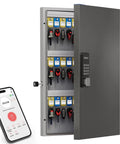 72 Key Lock Box Wall Mount Smart Key Cabinet With App Access Log Digital Keypad Bluetooth and No Wifi Unlock Sold Separately