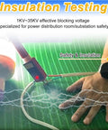 Insulation testing on Built Tough Hardcore Commercial Grade Rubber Safety Mat For High Voltage Electric Shock Defense.
