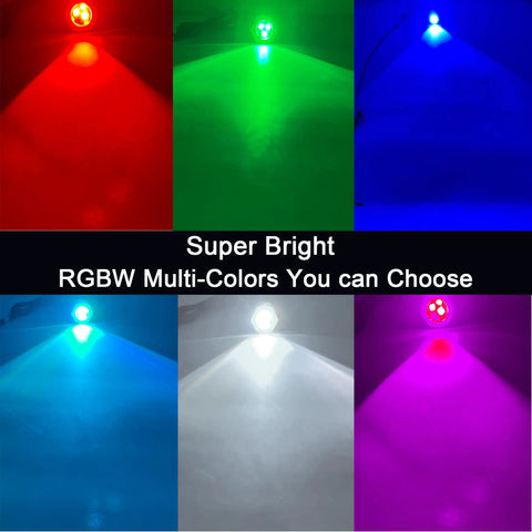 Underwater Boat Drain Plug RGBW LED Light IP68 Marine Trailer Light emits multiple colors for swimming and diving