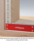 Heavy Steel 6 Inch Precision Woodworking Square With Built In Scribing Notches For Dead On Layouts No Sweat Marking And Fast Calibrations Every Handyman Trusts on a wooden surface.