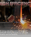 High Efficiency Hexagon Welding Magnets Set With 25 Lb Holding Power Each, 4 Pack Magnetic Welding Holders in use