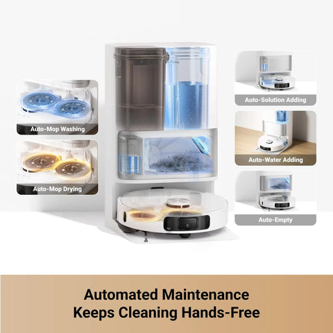 Robot Vacuum And Mop With Crazy 10000 Pa Suction MopExtend Tech All In One Base Station 75 Day Auto Empty Self Washing System