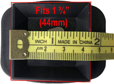 44mm Quick Release Plate Tripod Mounting Adapter Pack Of 2 for Easy Camera Swaps with tape measure showing 1-3/4 inch fit