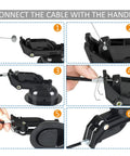 Universal Recliner Replacement Pull Handle And Release Cable Kit Two Pack No Sweat Setup For Most Sofa Couch Chair Mechanism Repair Parts Quick Weekend Restoration Jobs. Step-by-step images showing cable connection to handle.