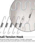 63 Piece Couch Spring Repair Kit With 25 Inch No Sag Springs S Clips Hooks Dual Hook Tension Springs Nails Removal Tools And Dust Cover For Sofa Upholstery Replacement And Easy DIY Couch Fix small tension hooks on wooden frame