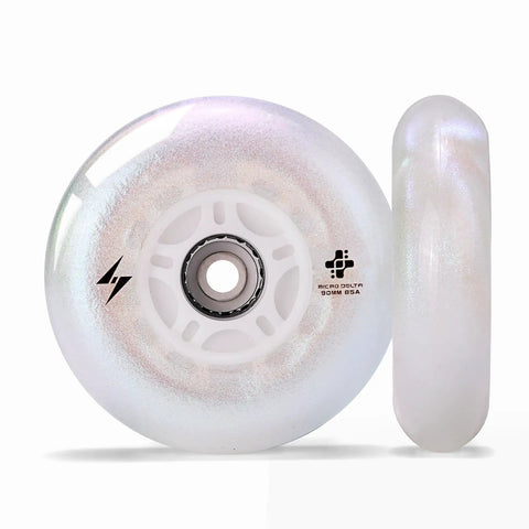 Lit Up Inline Skate Wheels 76Mm 80Mm 90A Pearl Luminescent Roller Blade Wheels For Indoor Outdoor Use 4 Pack LED Motion Powered Night Visibility Glow