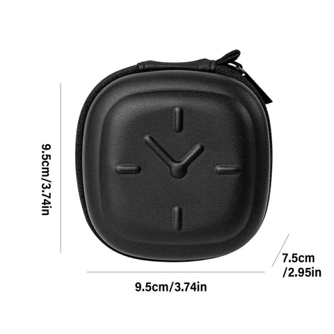 Heavy Duty Eva Travel Case For 140W Fast Charger And Usb C Cable Organizer measuring 9.5cm x 7.5cm in black, showing a zippered design.