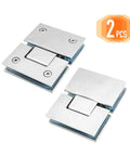 Two Pack Frameless Shower Door Hinges Built To Last 180 Degree Glass To Glass Hinges Heavy Duty 304 Stainless Steel