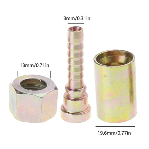 Stainless Steel 3000 PSI High Pressure Washer Hose Connector Quick Fix Insert Fitting For Auto Care components with dimensions