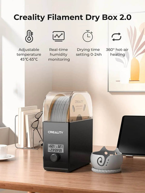 Filament Dryer Box Pro With 360 Degree Heating And Fan, dustproof and moistureproof storage for 1.75mm and 2.85mm PLA PETG ABS TPU