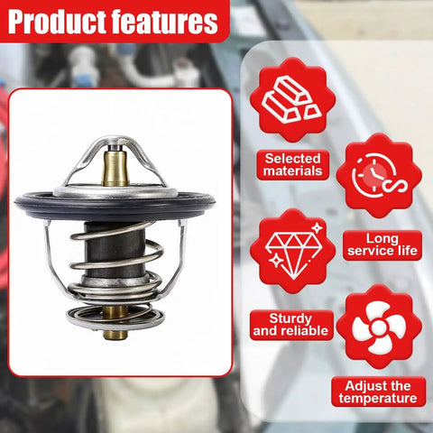 Engine Coolant Thermostat Replacement For Car Cooling System, OEM 19301-PAA-306 with product features highlighted
