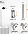Sturdy M6 X 50MM Hex Socket Cap Bolts Paired With M6 Flange Nuts And M4 Key Wrench For Furniture Connectors Size Specification