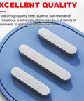 Close-up of a blue surface showing part of the Feather Key Set Kit, 200Pcs Round End Woodruff Key Stock 8mm to 30mm.