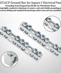 7 Terminal Ground Bar Kit For Square D Electrical Panels Two Pack PK7GTACP with screws and mounting holes