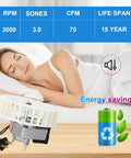 Woman sleeping with Bathroom Exhaust Fan Motor Replacement Parts For 769RL B Unit And 757 751 769RFT R01 70 CFM 3000 RPM