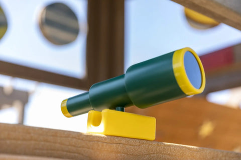 Pirate Themed Swing Set Telescope Replacement For Outdoor Play, Durable Plastic Telescope for Kids on jungle gym.