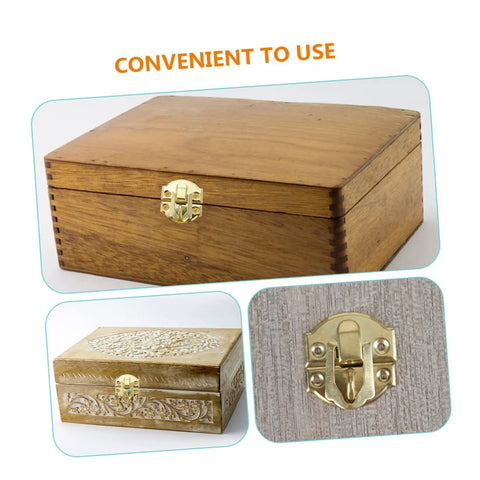 Dope Vintage Style Wooden Box Latches Set 30 Pack Iron Hasp Drawer Locks on jewelry boxes and decorative chest
