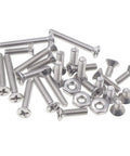 Size 6 32 UNC Stainless Steel Phillips Flat Head Machine Screws And Hex Nuts Assortment Kit 304 Stainless displayed
