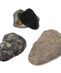 Rock Key Hider Faux Stone With Hidden Slot For Spare Keys In The Garden Or By The Garage, three faux stones showing size and design