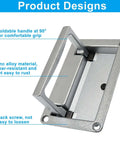 Heavy Duty Zinc Alloy Recessed Pull Handles For Drawers And Deck Hatches, Tough as Nails Silver, showing foldable handle design