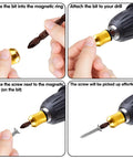 Step-by-step use of Magnetic Screw Ring Set With Three Ph2 Bits And Universal Bit Holder for DIY home repair and drills