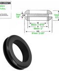 2 Inch Rubber Grommets For Wiring And Cables, Firewall Pass Through Grommets For Metal Boxes And Automotive Wiring, 40mm Inner Diameter