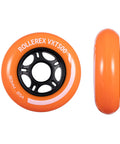 2 Pack Sunrise Orange 80mm Inline Skate Wheels For Indoor And Outdoor Use, Durable Replacement Wheels, High Performance Dope Ride Upgrade For Serious Skaters