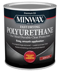 Heavy Duty Fast Drying Polyurethane Wood Finish In Clear Gloss Oil Based Interior Protective Sealant in a can for home wood projects.