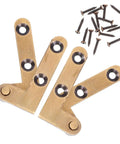 Heavy Duty Invisible Pivot Hinges For Wood Doors Slick Concealed Self-Closing Bronze Finish 2 Pack hardware with screws