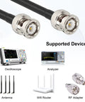 Pro Grade BNC Cable 3ft 2 Pack RG58 50 Ohm Male To Male Coaxial Cables Low Loss For Antennas RF Radios Modems Oscilloscopes Spectrum